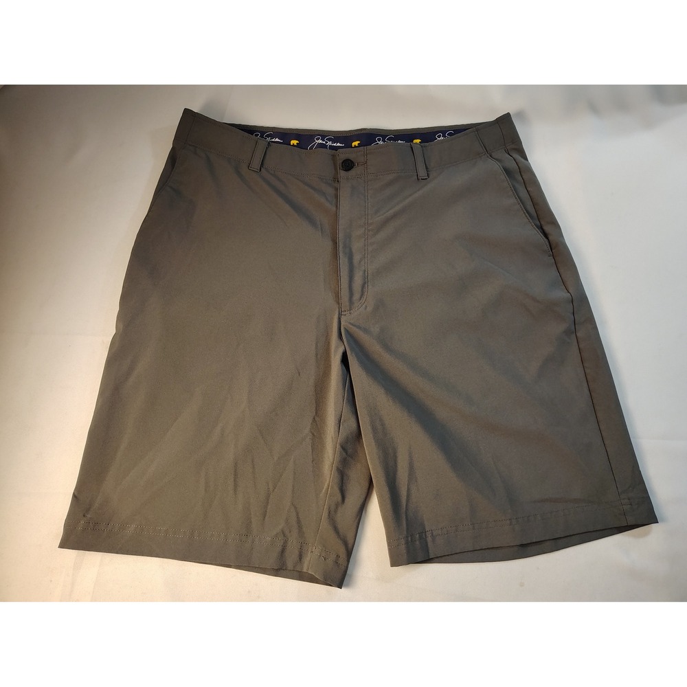Jack Nicklaus Mens Golden Bear Golf Shorts Gray Performance Size 38 Pockets